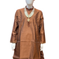 Wonderful Brown Color Jacquard Embroidery Work Men's Kurta