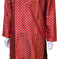 Amazing Red Color Men's Jacquard Banarasi Brocade Kurta Suits