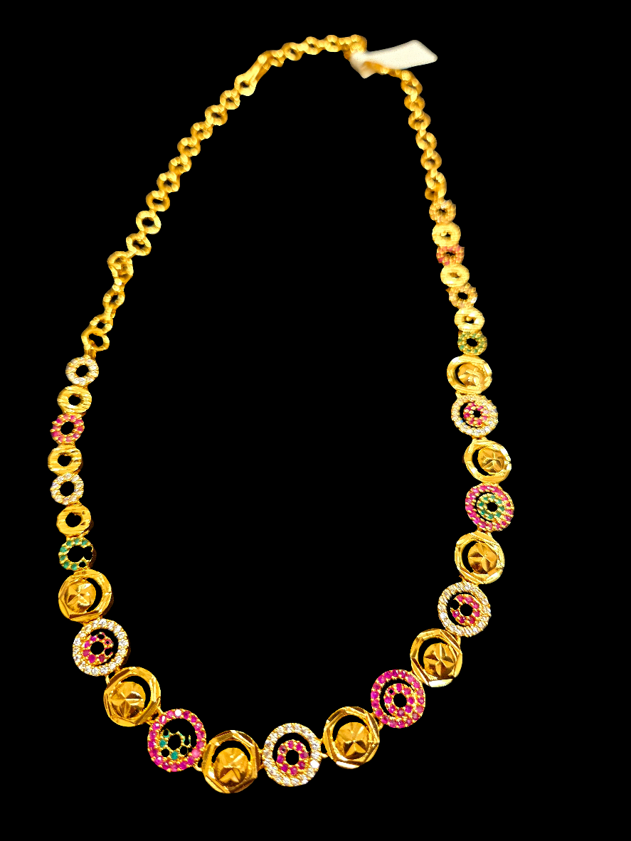 Appealing Gold Plated Multicolor Necklace For Women