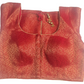 Alluring Front Open Red Color Brocade Elbow Sleeve Readymade Blouse For Women