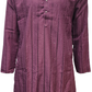 Attractive Purple Color Cotton Embroidered Kurta With Pajama For Men