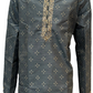 Pretty Gray Color Pure Zardozi handwork Kurta With Pajama For Men