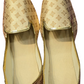 Alluring Gold Color Punjabi Jutti And Mojari Shoes For Men