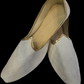 Graceful White Color Flats Designed Mojaris for Men