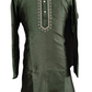 Gorgeous Green Colored Banarasi Brocade Embroidery Work Kurta Pajama Pant For Men