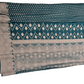 Attractive Green Color Banarasi Silk Saree With Silver  Design And Grand Pallu