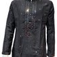 Beautiful Black Colored Silk Brocade Kurta Suits For Men
