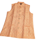 Alluring Designer Light Orange Men's Koti Jacket With Butta Design