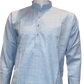 Appealing Blue Color Cotton Men's Kurta With Pajama Pant