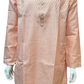 Appealing Peach Color Jacquard Kurta Suit For Men