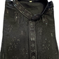 Elegant Black Color Silk Cotton Kurta With Pajama For Men