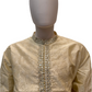 Pretty Brocade Cream Color Zardozi Embroidered handwork Men's Kurta With Pajama