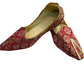 Beautiful Maroon And Golden Color Men Indian Ethnic party Wear Mojari