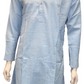 Appealing Blue Color Cotton Men's Kurta With Pajama Pant