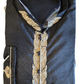 Elegant Black Color Hand Work Zardozi Embroidery Kurta With Pajama Pants For Men