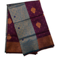 Purple and Teal Blue Art Silk Saree Blouse With Gold Zari Work Near Me 