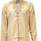 Alluring Beige Color Men's Kurta With Embroidery Work