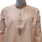 Appealing Peach Color Jacquard Kurta Suit For Men