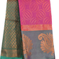 Elegant Pink And Green Color Floral Design Art Silk Saree For Women