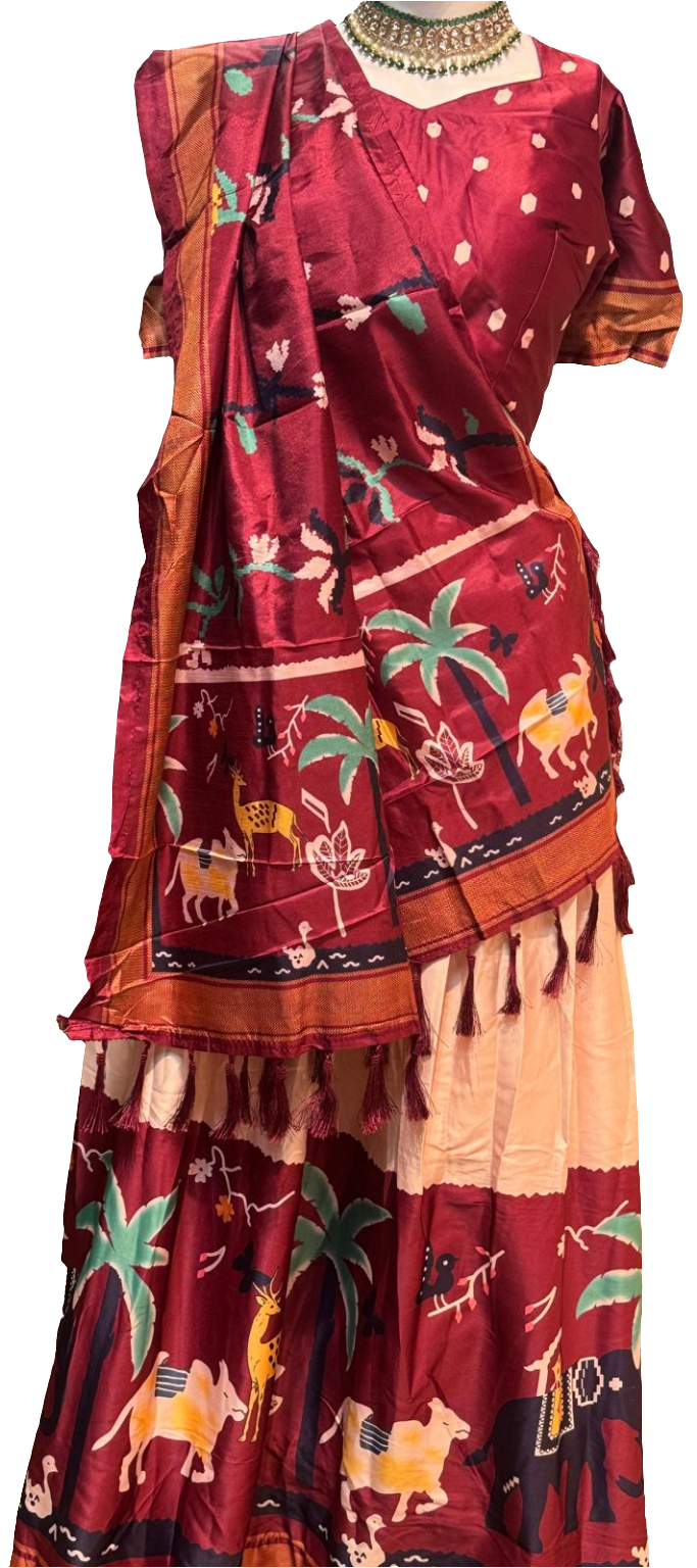 Beautiful Purple Colored Lehenga Choli Set For Women