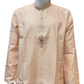 Appealing Peach Color Jacquard Kurta Suit For Men