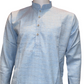 Appealing Blue Color Cotton Men's Kurta With Pajama Pant