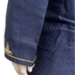 Stunning Blue Color Brocade Kurta With Handcrafted Zardozi Embroidery Work And Pajama Pant For Men