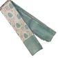 Alluring Teal Green Flower Design Tissue Silk Saree