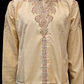 Alluring Beige Color Men's Kurta With Embroidery Work