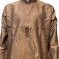 Wonderful Brown Color Jacquard Embroidery Work Men's Kurta