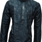 Attractive Teal Blue Color Embroidery Work Kurta With Pajama For Men