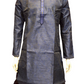 Elegant Dark Blue Color Jacquard Silk Embroidery Work Men's Kurta