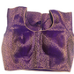 Attractive Front Open Purple Color Brocade Elbow Sleeve Readymade Blouse For Women