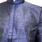 Elegant Dark Blue Color Jacquard Silk Embroidery Work Men's Kurta
