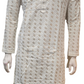 Elegant Off White Color With Sequins And Embroidery Work Kurta Suits For Men