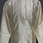 Beautiful Beige Color Banarasi Brocade Men's Kurta Suits With Silver Zari Work