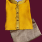 Yellow Color Jacquard Kurta Suit In Chandler
