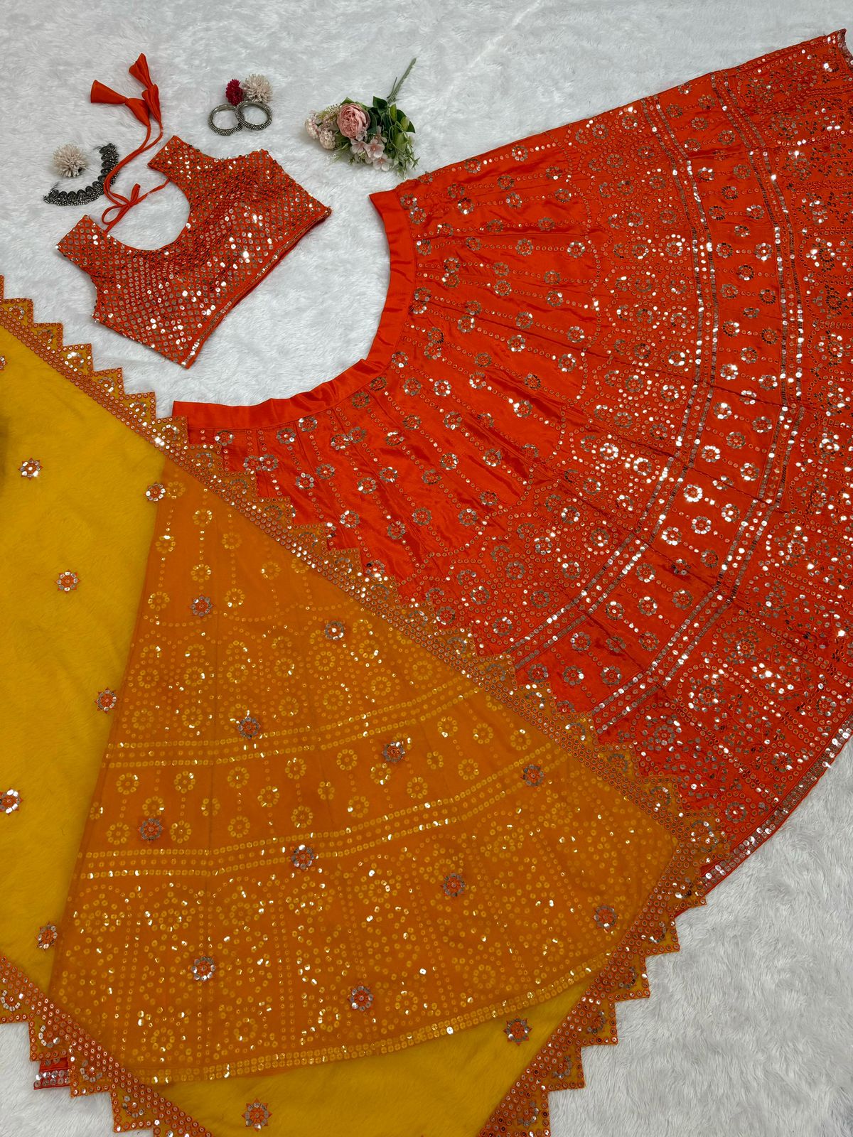 Sequins Work Lehenga With Dupatta In Chandler