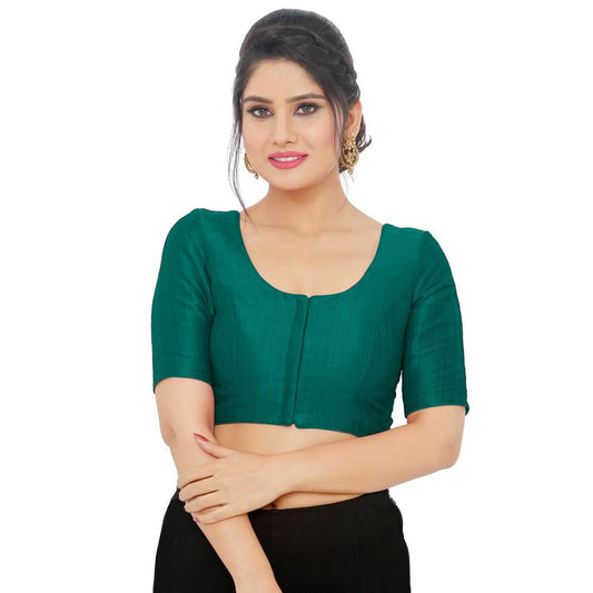 Gorgeous Green Color Art Silk Designer Blouse For Women
