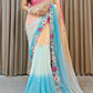 Stunning Multicolor Sequins And Embroidery Work Georgette Saree For Women