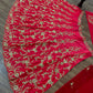 Attractive Red Color Designer Embroidered Satin Silk Lehenga Choli For Women In Yuma