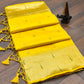 Gorgeous Yellow Color Banarasi Soft Silk Paithani Saree With Zari Border And Zari Pallu