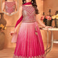 Gorgeous Rani Pink Colored Embroidery And Sequins Work Choli Sets For Girls