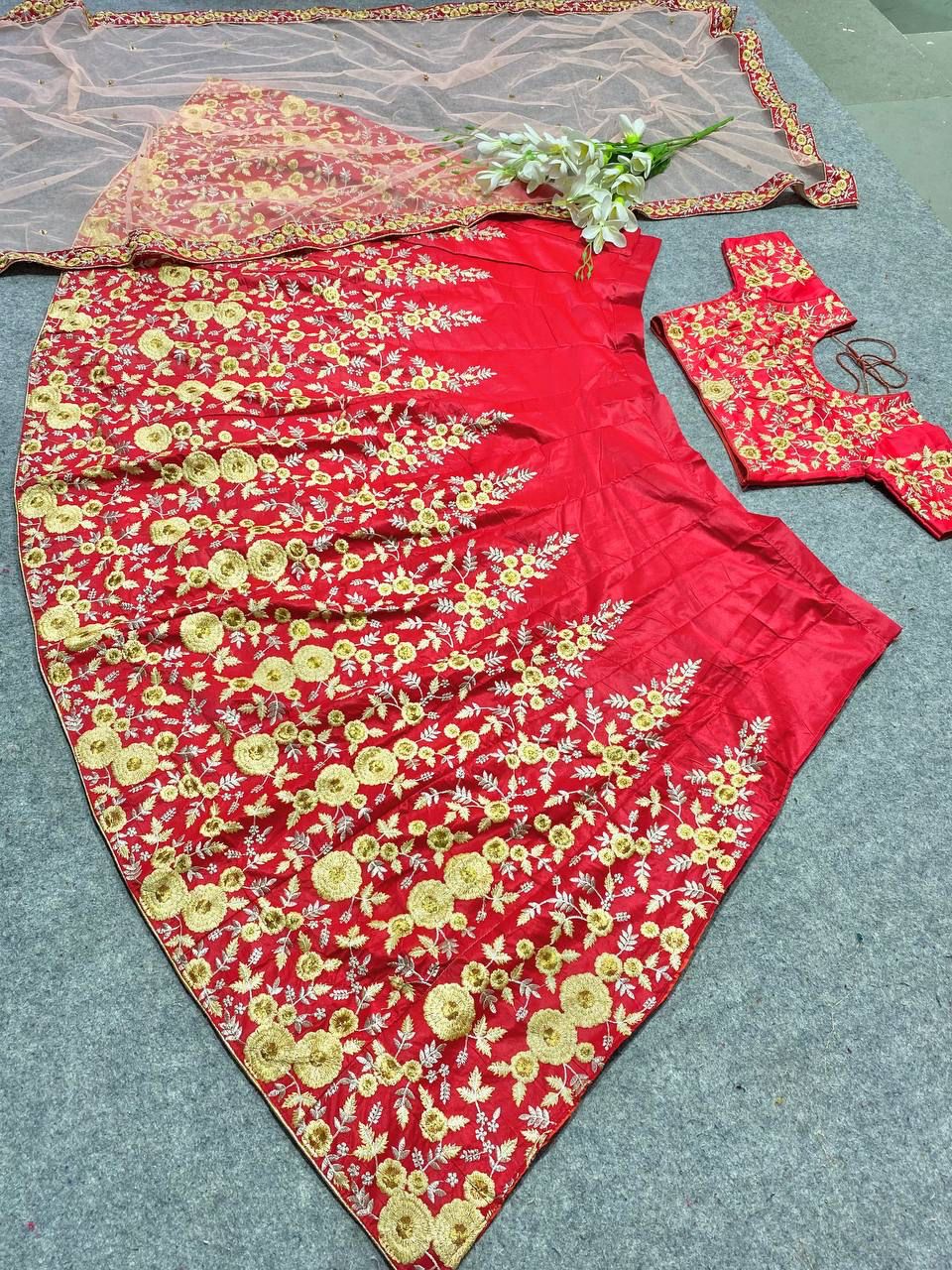 Beautiful Red Colored Lehenga Choli Near Me