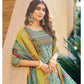 Alluring Pista Green Designer Salwar Suits And Fancy Dupatta With Thread Work Near Me