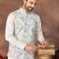 Alluring Multicolor Designer Silk Mastani Kurta Pajama Set With Digital Print Jackets For Men Near Me