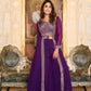 Dazzling Violet Color Heavy Georgette Embroidery Lace Kurti With Palazzo Suits For Women