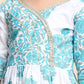 Sky Blue Colored Soft Cotton Kurta For Girls Near Me