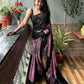 Dazzling Pink Color Double Shade Georgette Saree With Viscose Thread Sequins Work