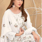 White Color Faux Georgette With Embroidery Work Salwar Suits Near Me